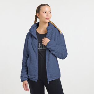 Polerón Deportivo Liso Regular Cuello Alto Con Capucha Mujer Wetland