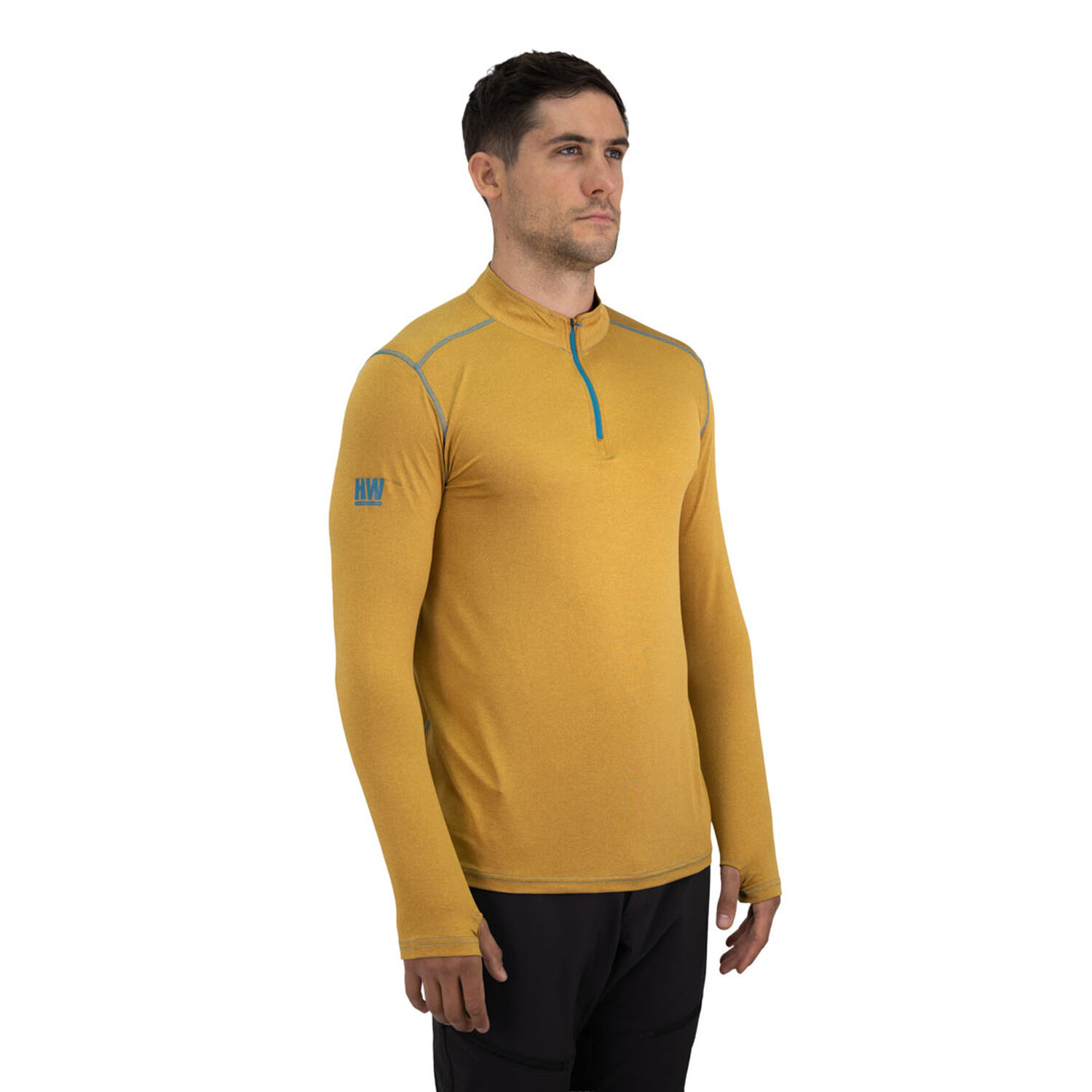 Polera Dry Fit Hw Spx Manga Larga Hombre Mustard image number 6.0