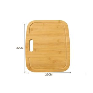 Tabla Picar De Bamb&uacute; Con Ranura Antiderrame 32x22 Cm