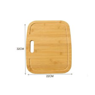 Tabla Picar De Bamb&uacute; Con Ranura Antiderrame 32x22 Cm