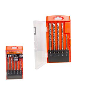 Flowmak Set De Brocas Para Concreto Rotomartillo Sds 5 Piezas Flowmak