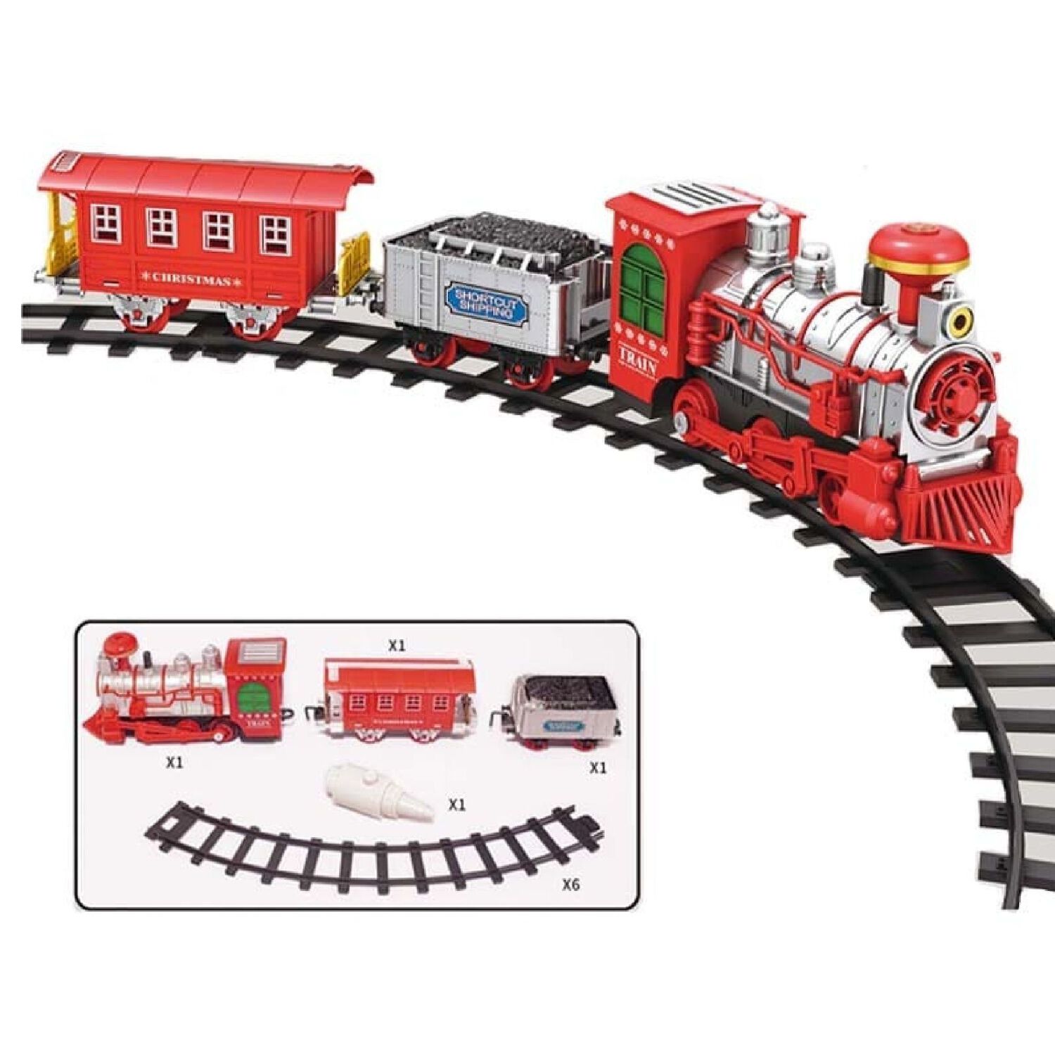 Tren Navidad A Pilas 73 Cm. image number 0.0
