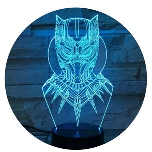 Lampara 3d Pantera Negra Lampara 3d Pantera Negra