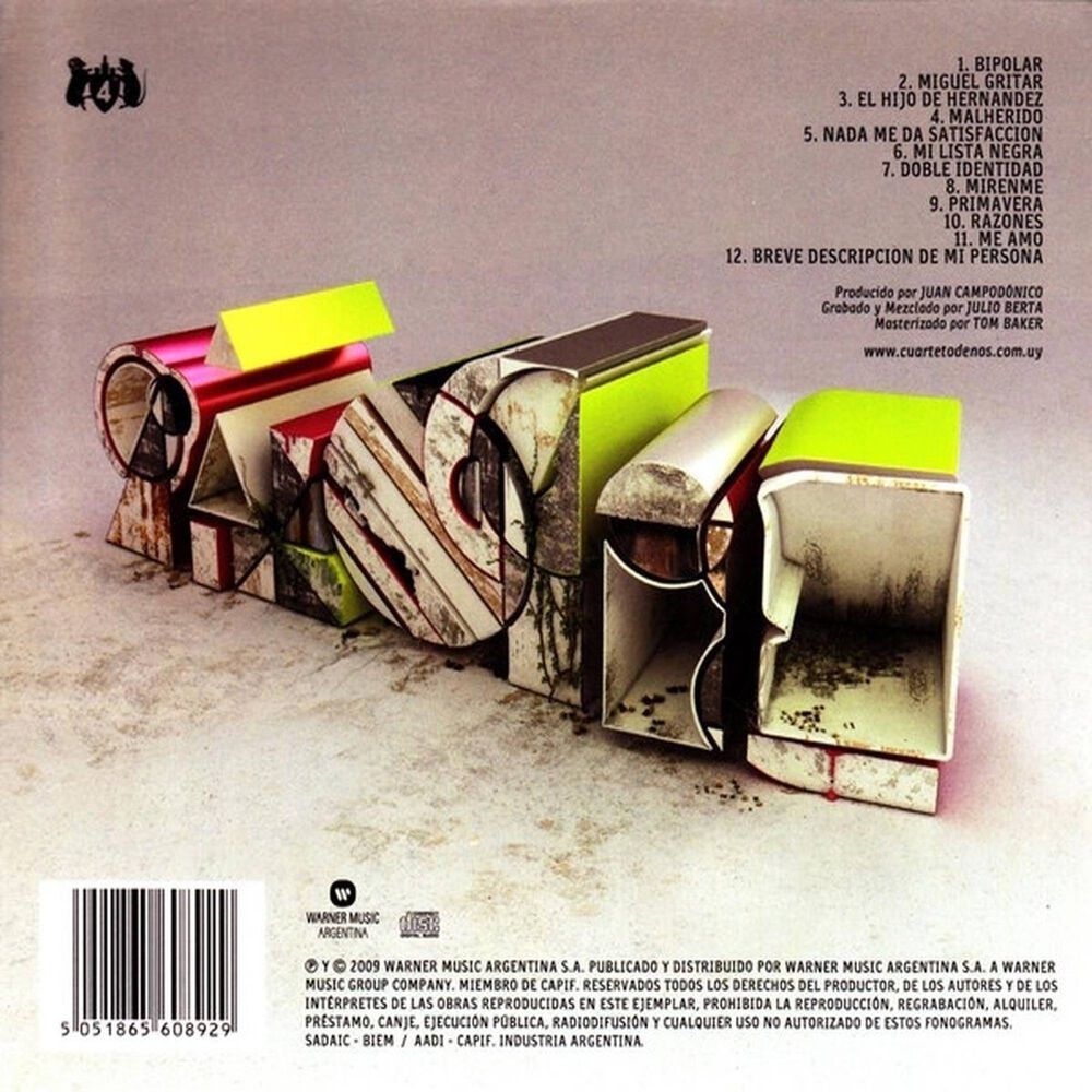 Cuarteto De Nos - Bipolar (digipack) | Cd image number 1.0