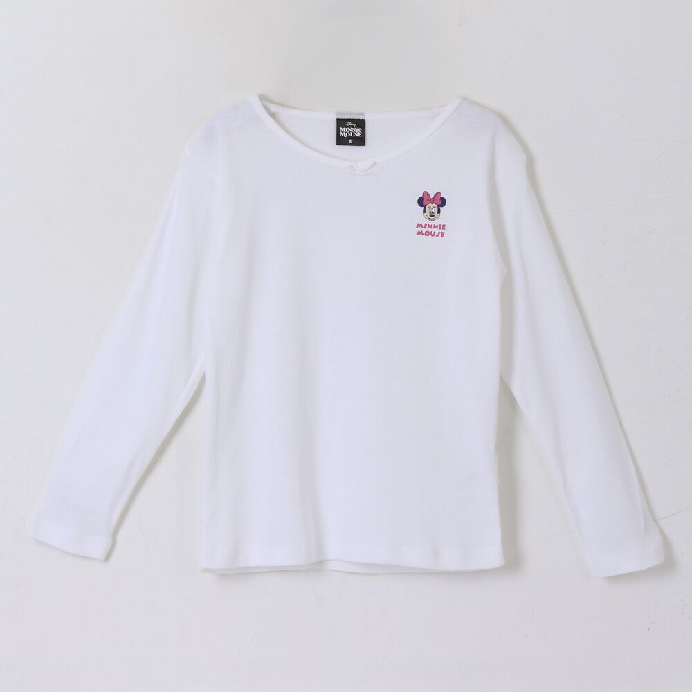 Bipack Camiseta Escolar Ni&ntilde;a Manga Larga Blanco Minnie image number 1.0
