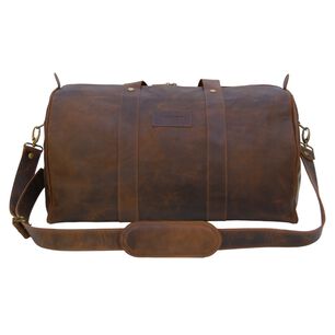 Bolso De Viaje De Cuero Cafe Tostado