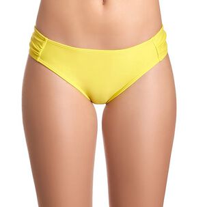 Bikini Calzón Con Drapeado Amarillo