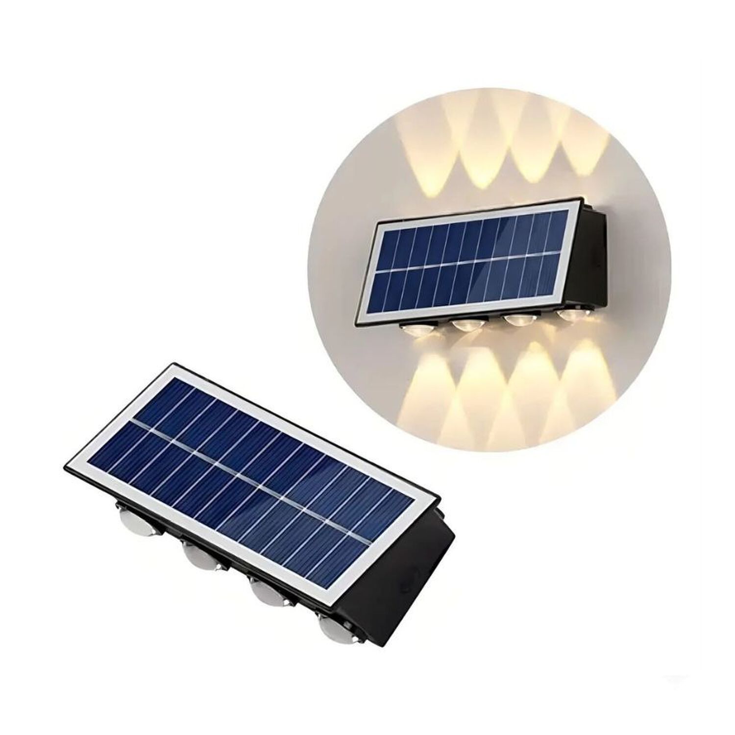 Foco Solar Led Exterior Aplique Pared Jardin Impermeable image number 5.0