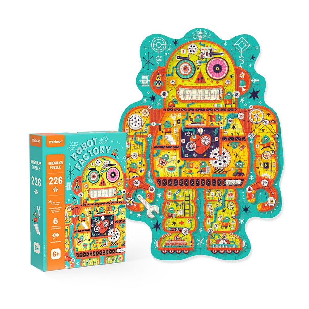 Puzzle Con Forma Fabrica De Robot Mideer image number 0.0