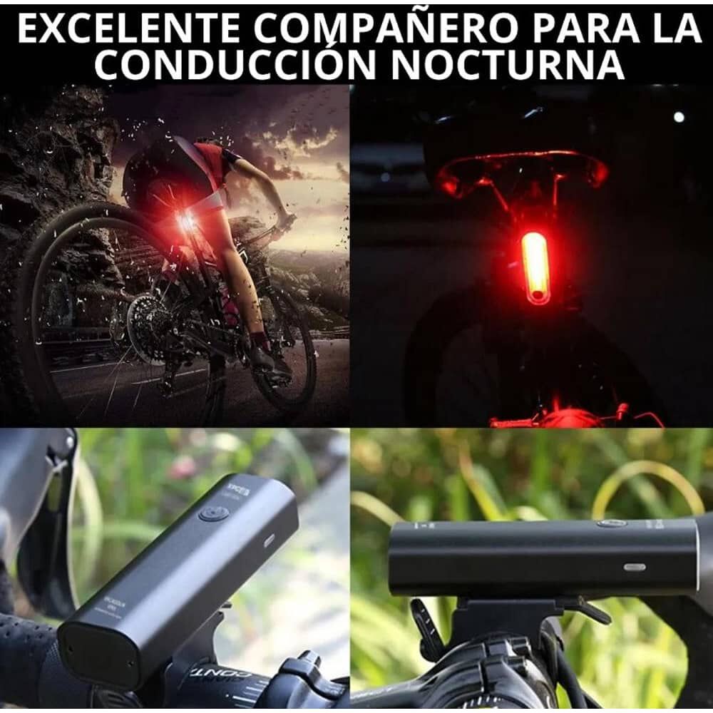 Luces Recargables Para Bicicleta Delantera Y Trasera Premium image number 2.0