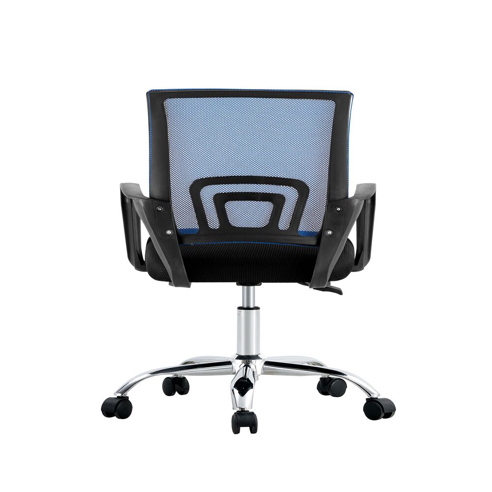 Silla De Oficina Ejecutiva Nueva York Ergonomica Respaldo Malla Azul Bm-520mb Arthome image number 4.0