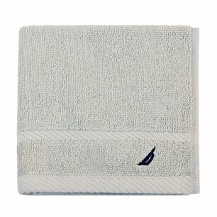Toalla De Cara Signature Nautica 100% Algod&oacute;n 33x33cm Premium Gris Claro