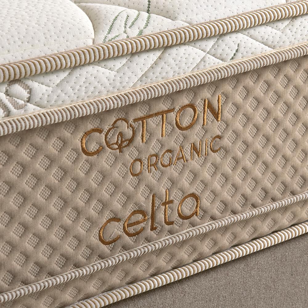 Cama Europea Celta Cotton Organic / King / Base Dividida + Set De Maderas image number 2.0