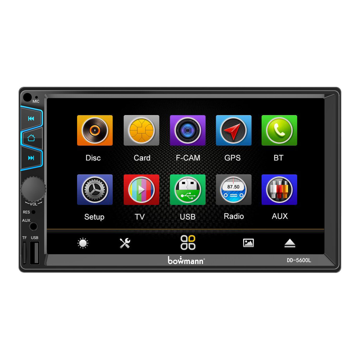 Radio Auto 2 Din Bowmann Mirrorlink Bluetooth Dd-5600 image number 0.0