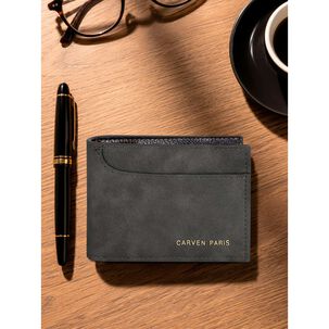 Billetera Hombre Jack Negra Con Monedero Carven Paris