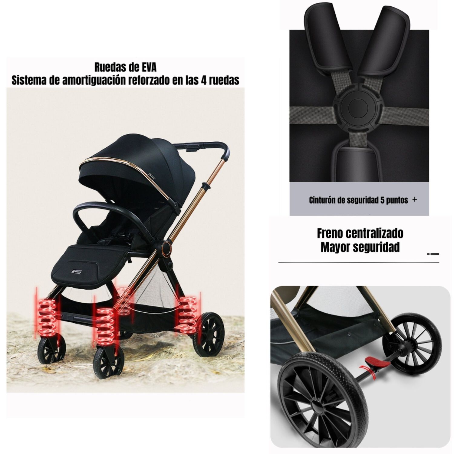 Coche De Paseo 0-4 A&ntilde;os Aluminio Gris Beyond By Lubabycas image number 6.0
