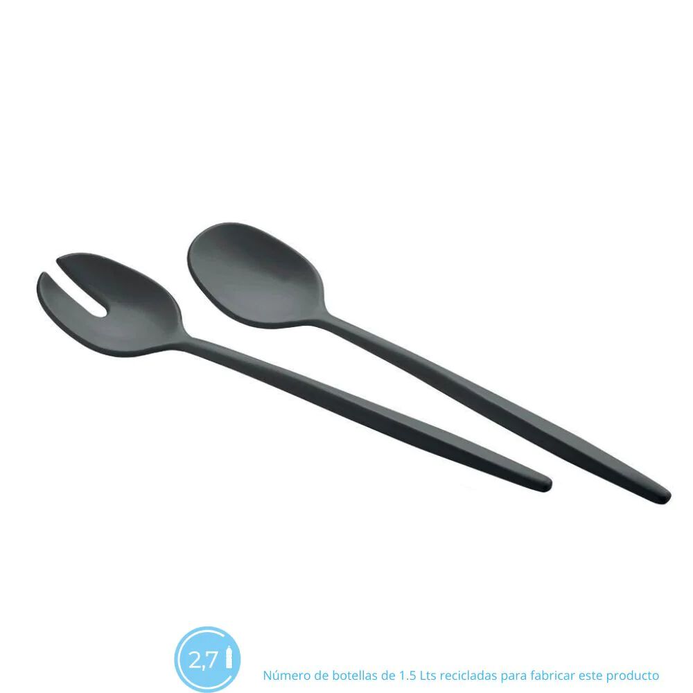 Set 2 Cucharas Negro - Colección Tierra image number 0.0