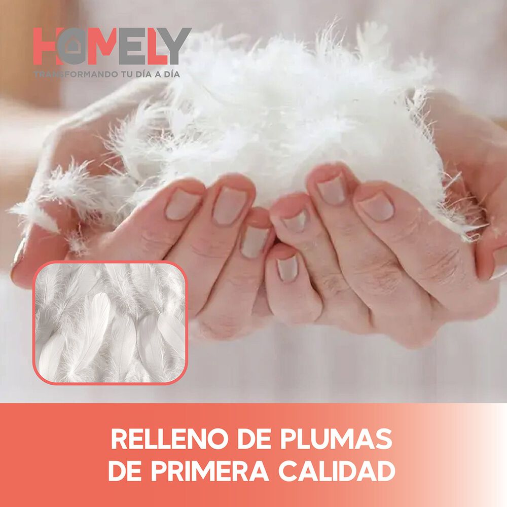 Cubrecama Cobertor 2 Plazas 90% Pluma Pecho Ganso Homely Lux image number 3.0