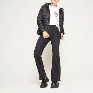 Parka B&aacute;sica Regular Cuello Alto Con Capucha Mujer Rolly Go