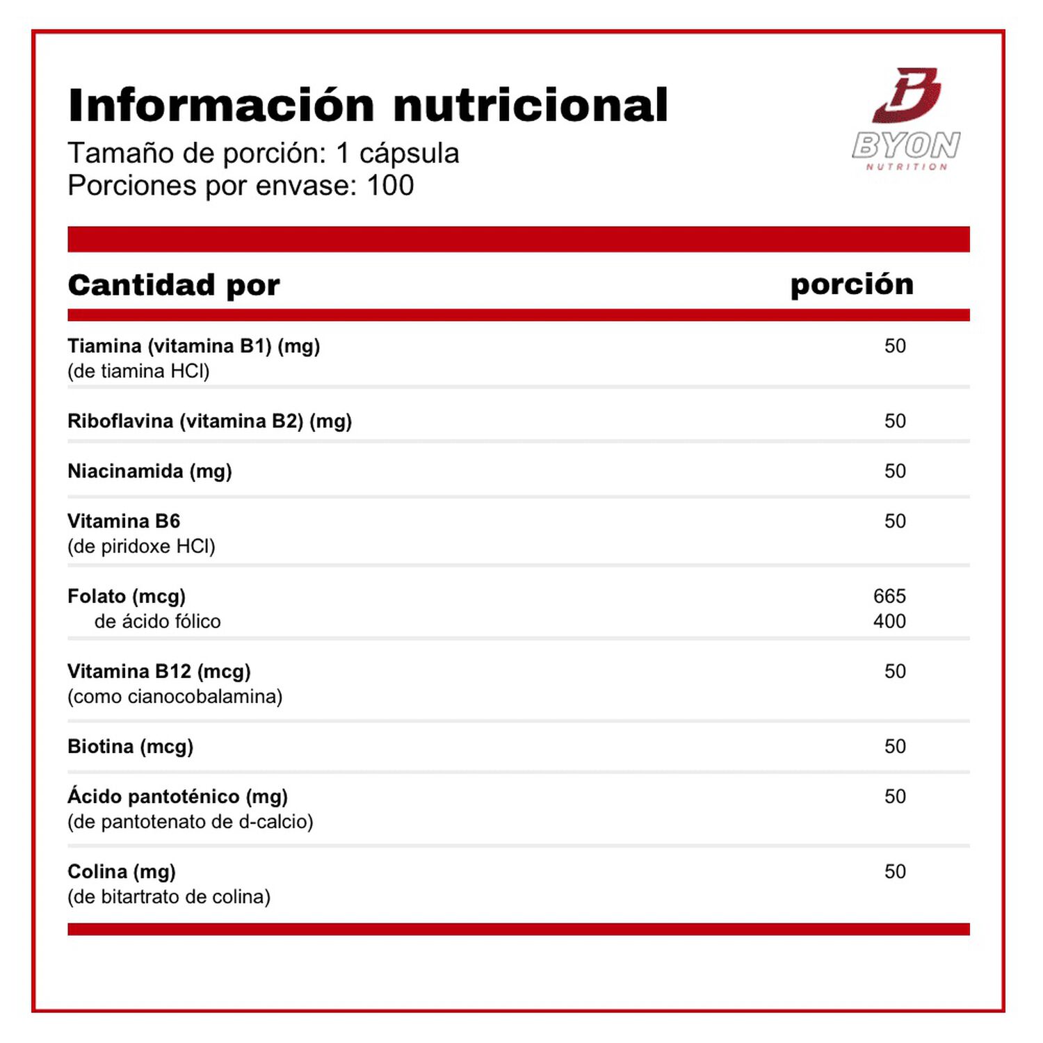 Multi Complejo B Balance B-50 100 C&aacute;psulas image number 1.0