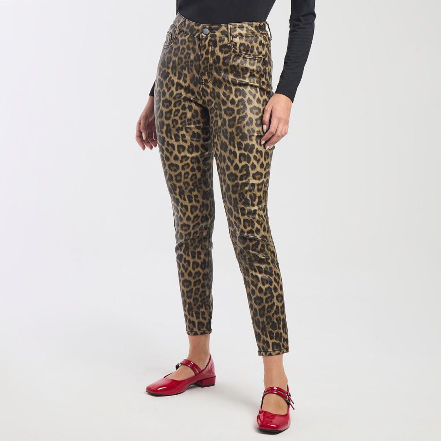 Pantal&oacute;n Estampado Tiro Medi Skinny Mujer Kimera image number 2.0