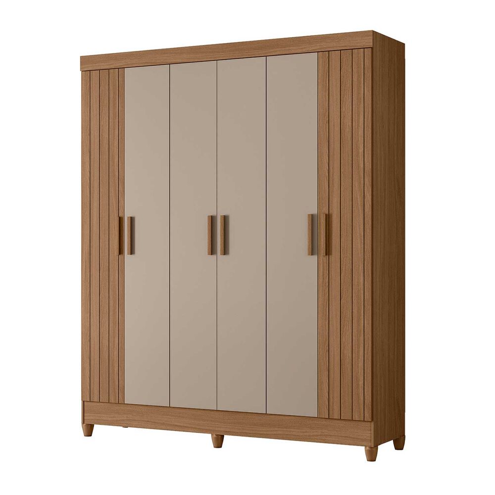 Closet Palermo 6 Puertas 2 Cajones Internos 204x165x47 Cm Carvalho Fendi image number 2.0
