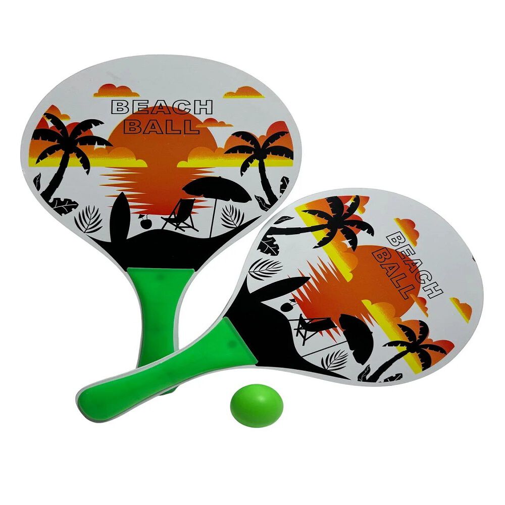 Set De Paletas De Playa Madera Mediana + 1 Pelota image number 0.0