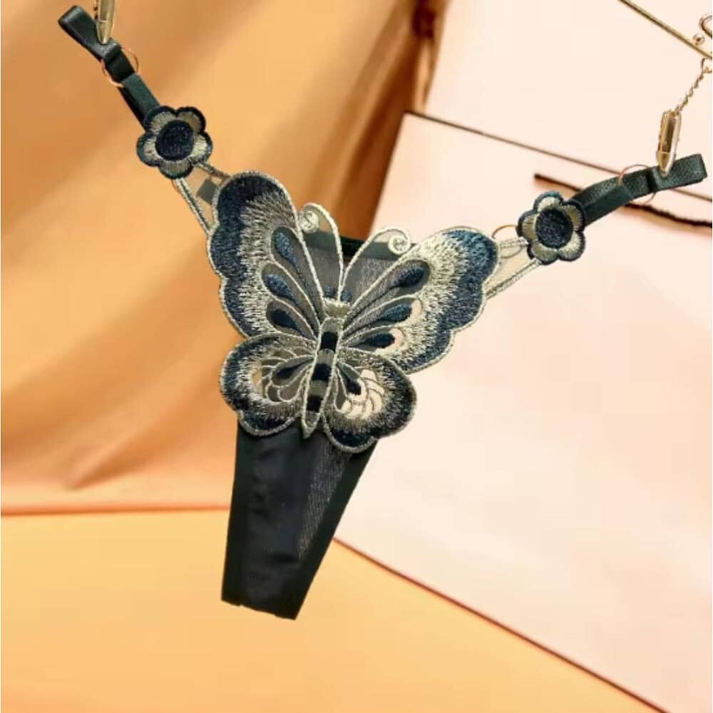 Colaless Bordado Mariposa, Cinta Ajustable Lenceria Exotica image number 12.0