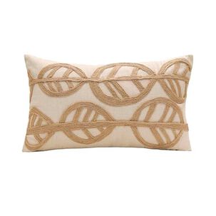 Pack De 02 Fundas De Cojin Con Detalles En Yute 30x50 Cm Md07