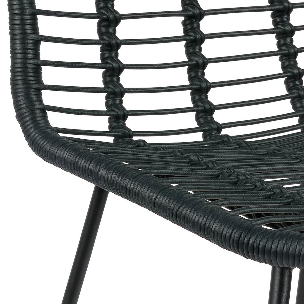 Pack De 4 Taburetes Alto De Terraza Rattan Grecia Color Negro image number 5.0