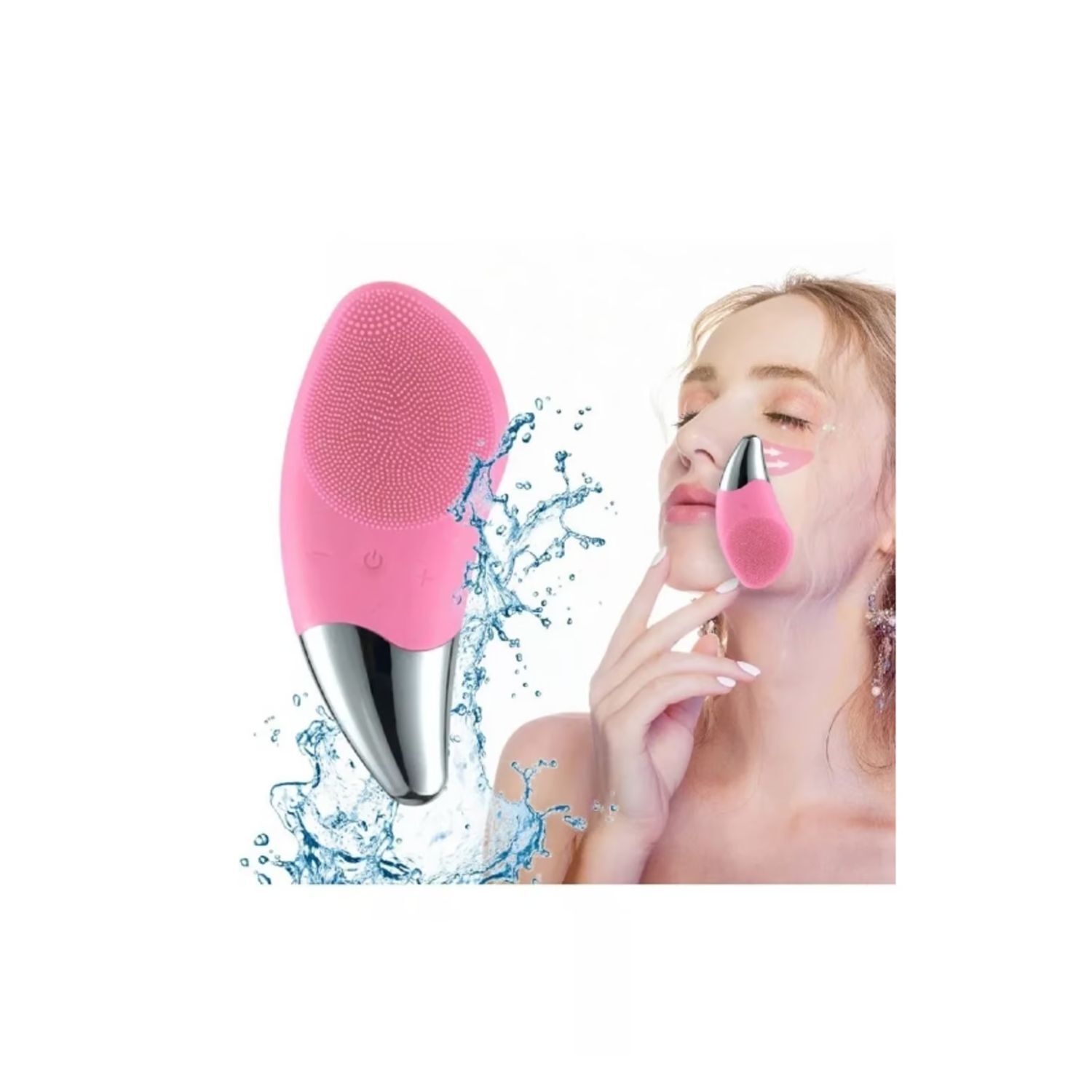 Sonic Facial Brush Rosa 13cm Cuidado Piel Belleza Limpieza image number 2.0