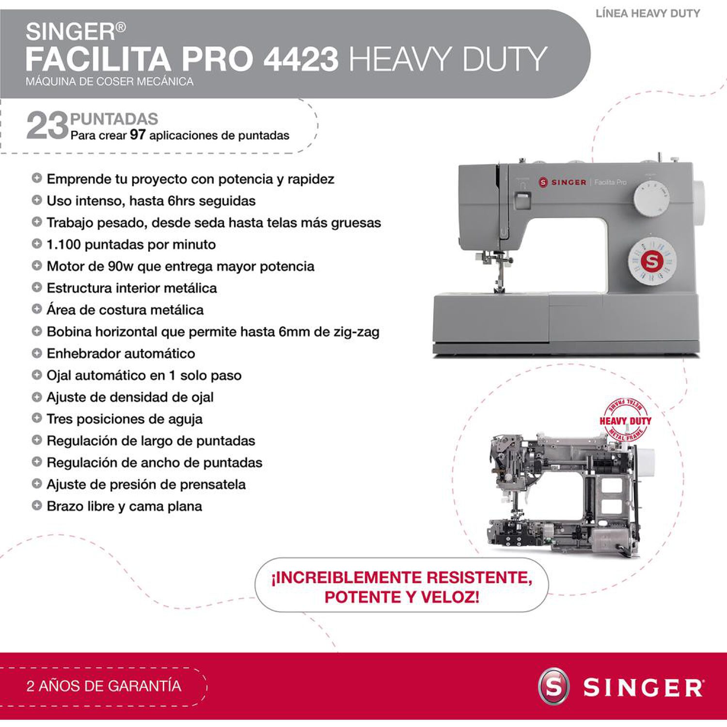 M&aacute;quina de Coser Singer 4423 Facilita Pro image number 3.0