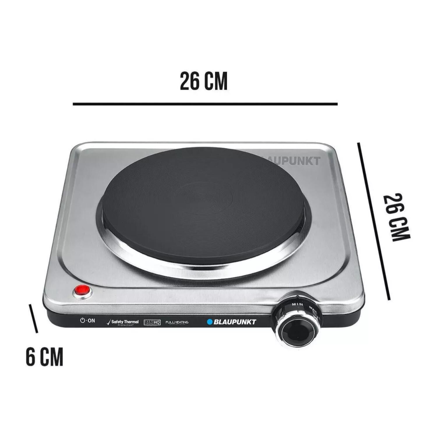 Cocina Electrica Encimera 1 Plato 1600w Bpae6900 Blaupunkt image number 2.0