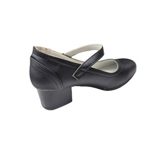 Zapato De Cueca Con Taco Negro