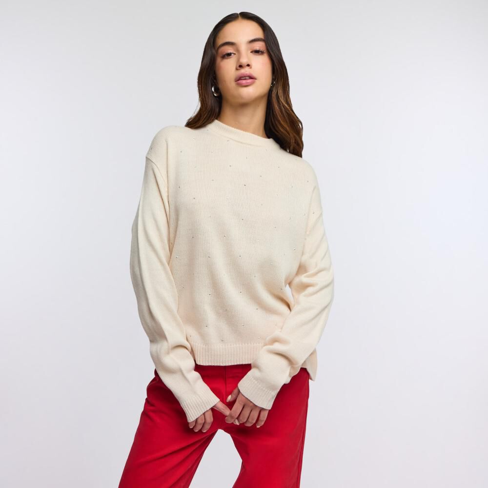 Sweater Brillos Manga Larga Cuello Redondo Mujer Freedom image number 0.0