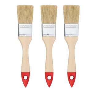 Set 3 Brochas Mango Madera 1.5 Pulgadas Para Pintura Pintar