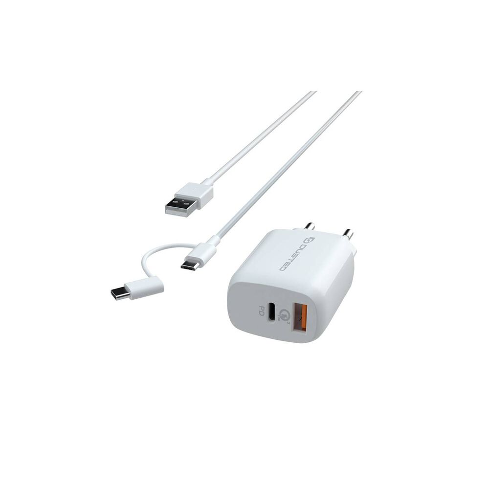 Cargador Con Cable 2en1 Dusted Para Iphone Y Ipad (20w, Usb-c / Microusb) image number 0.0