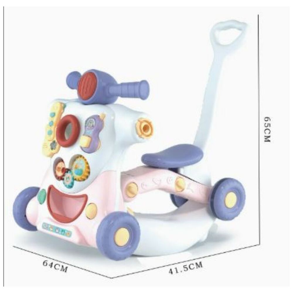 Andador Multifuncional 6 En 1 Juguete Musical Educativo Infantil Rosa image number 3.0