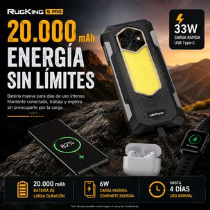 Celular Rugged Ulefone Rugking 5 Pro Bater&iacute;a 20000mah 256gb 16gb