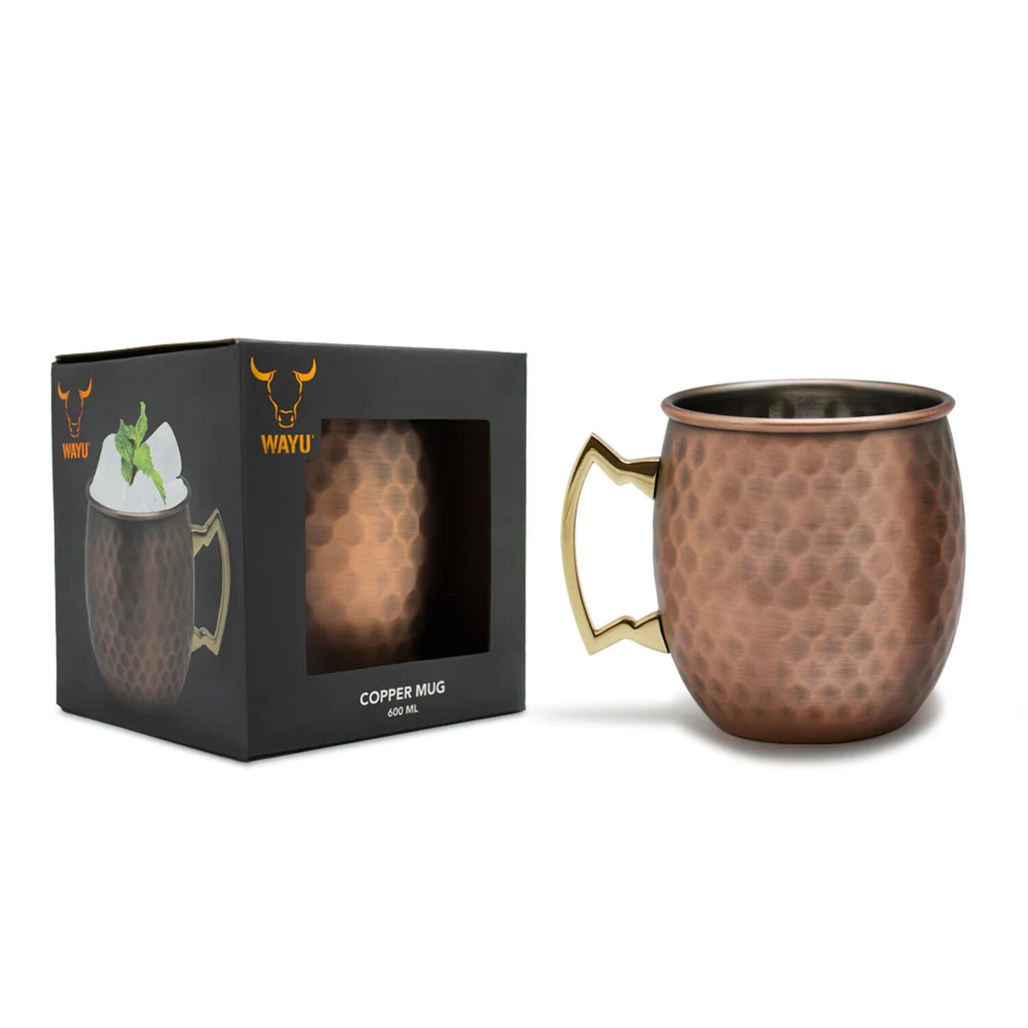 Mug Vaso Cobre Wayu 600ml Tragos Coctel Cocina image number 0.0