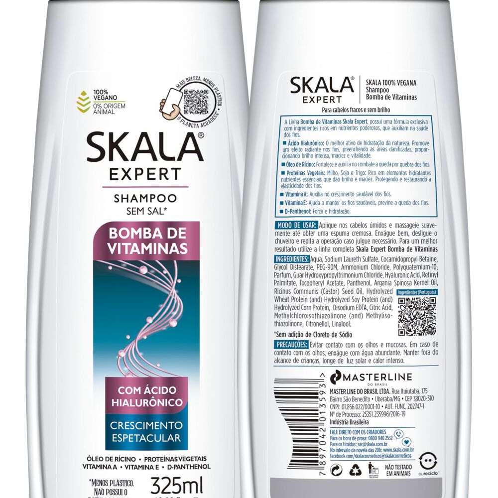 Kit Shampoo Y Acond Bomba De Vitaminas Skala Expert 650ml image number 5.0