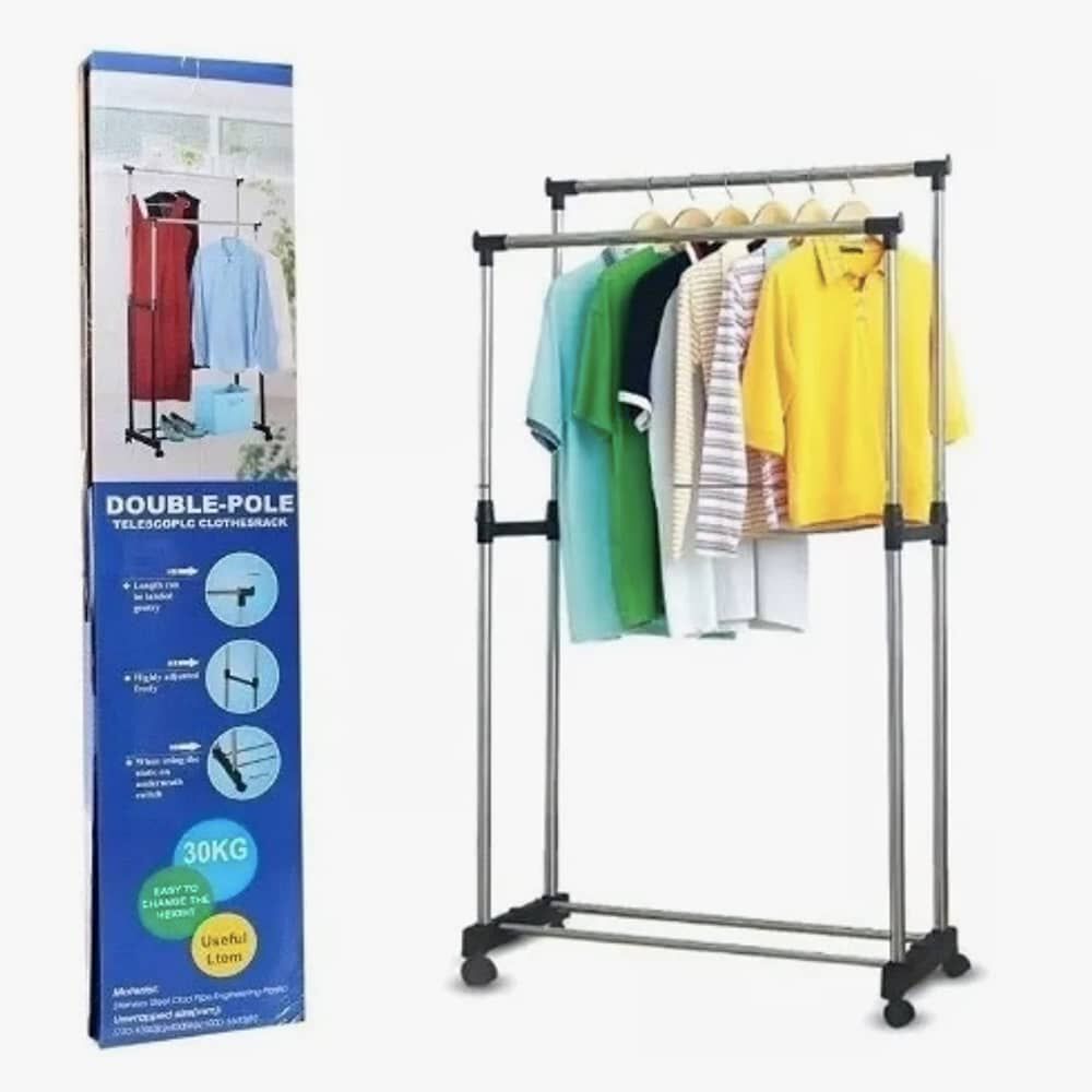 Colgador De Metal Exhibidor De Ropa Con Ruedas Perchero image number 2.0