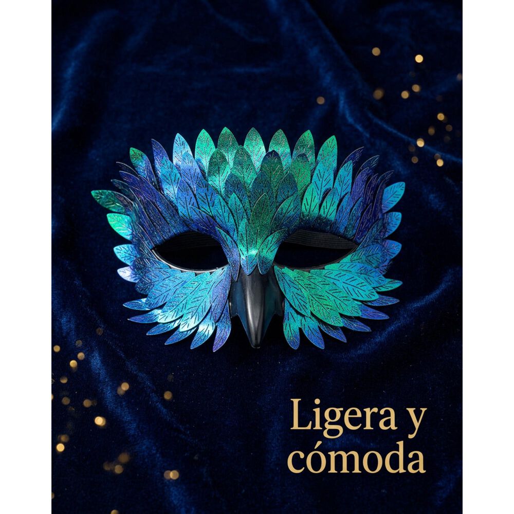 M&aacute;scara Pajaro Ave Plumas Carnaval Veneciano Para Disfraz image number 22.0