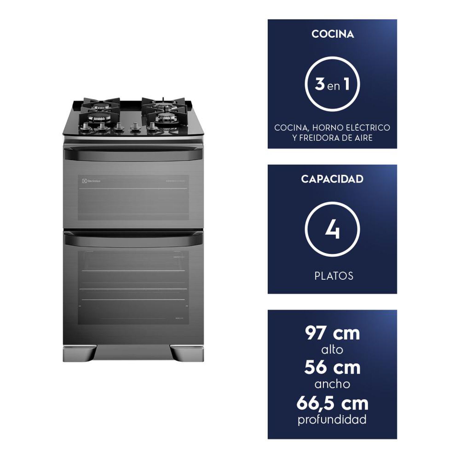 Cocina A Gas Electrolux F4ead 4 Quemadores image number 6.0