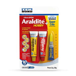 Adhesivo Epoxico Kit Araldite Hobby 23g + Instantaneo 2g - Tekbond