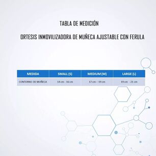 Mu&ntilde;equera Oneder Tendinitis Inmovilizadora Tunel Carpiano M Izq