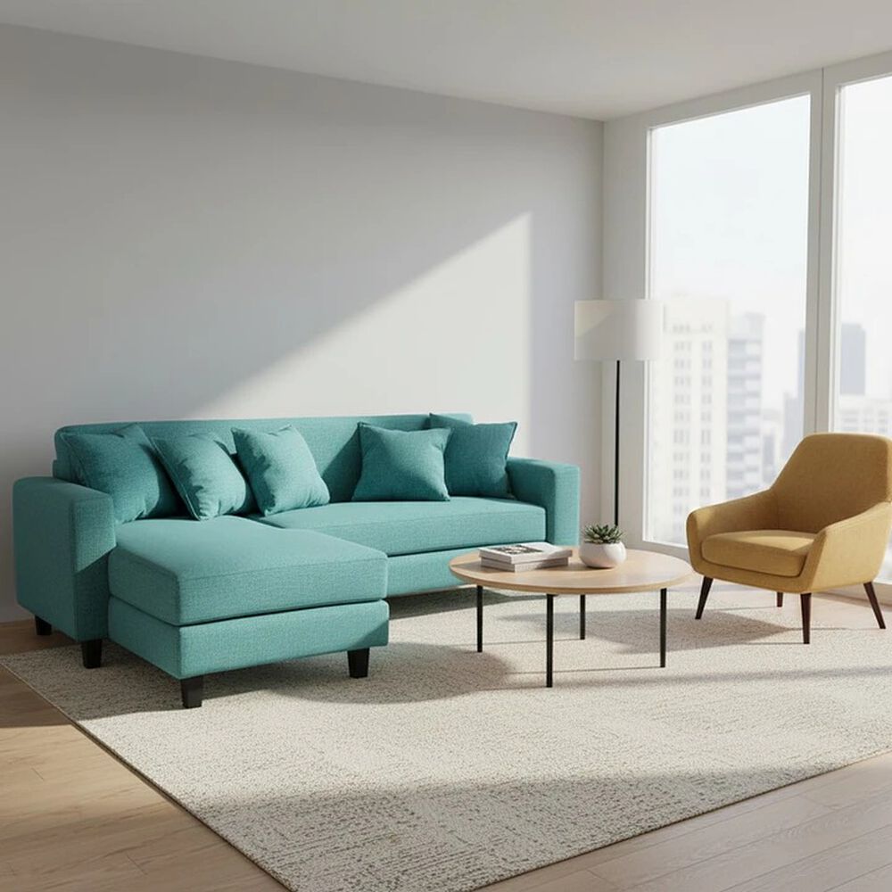 Sofa Seccional Bloccare 3 Cuerpos - Tela Verona (turqueza) image number 3.0