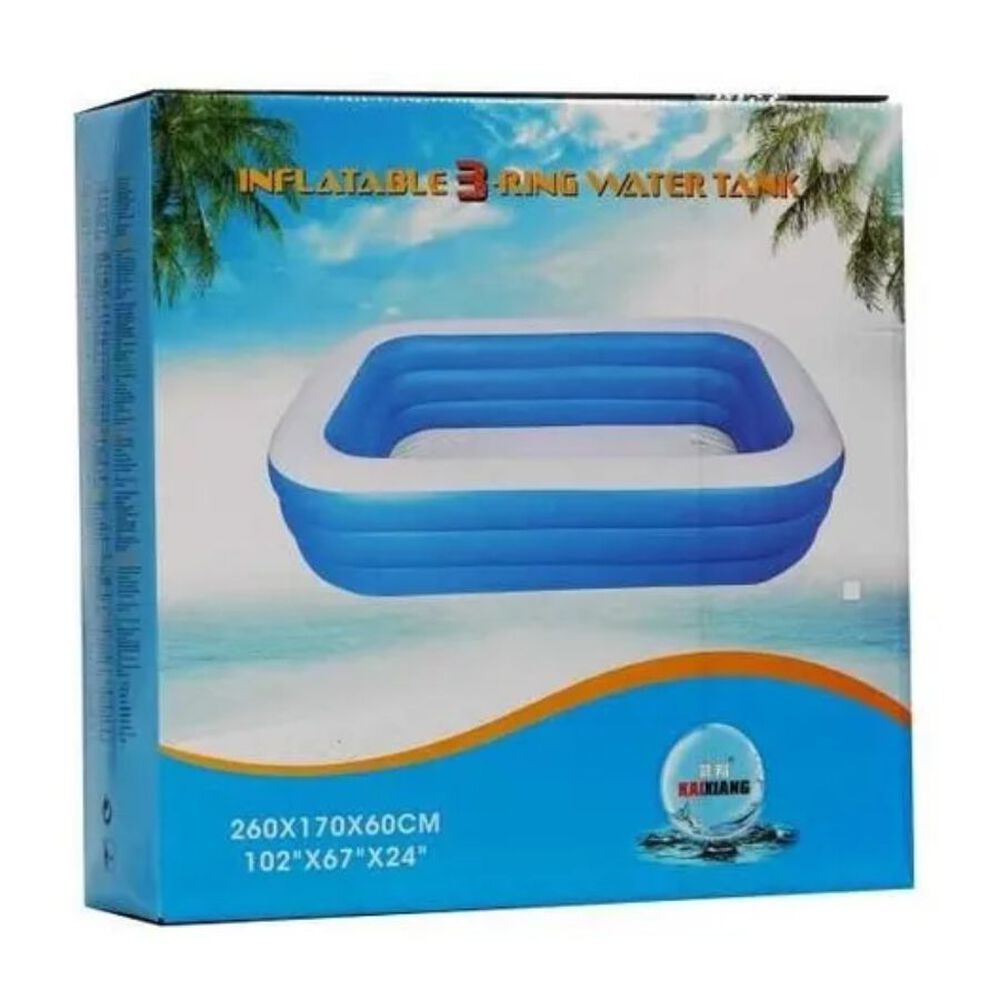 Piscina Inflable Alberca Azul 3 Capas 260x170x60cm image number 1.0