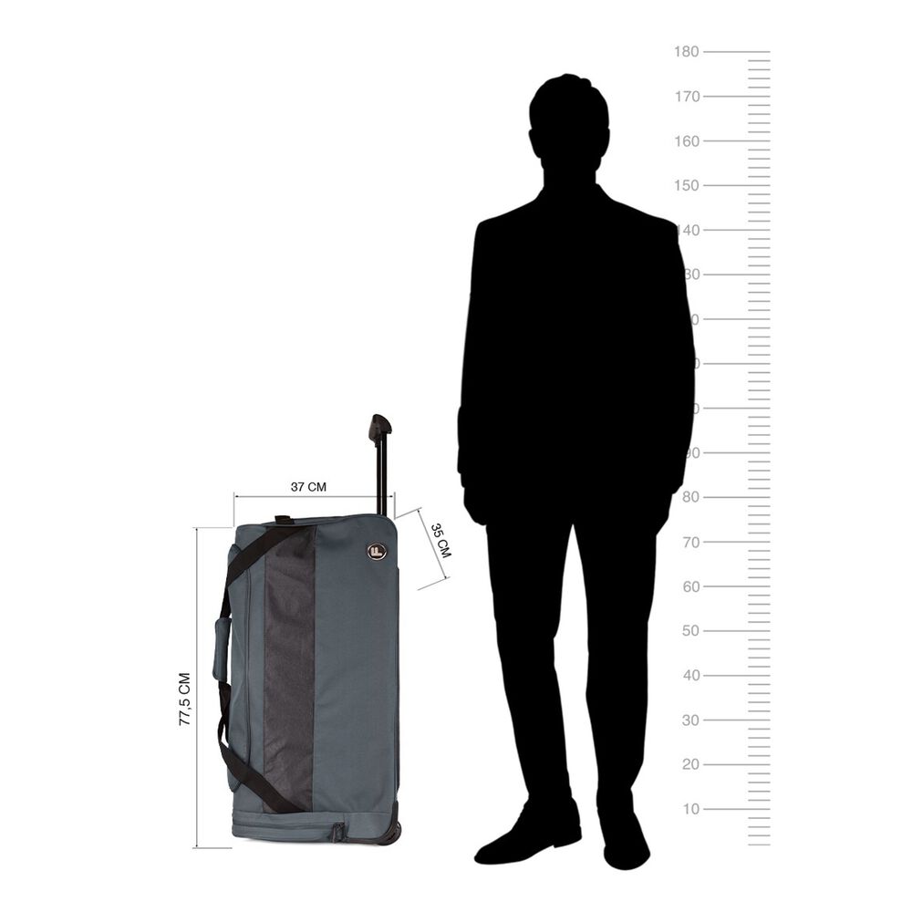 Bolso De Viaje Con Ruedas Kross L 131 Lts Gris + Candado F image number 8.0