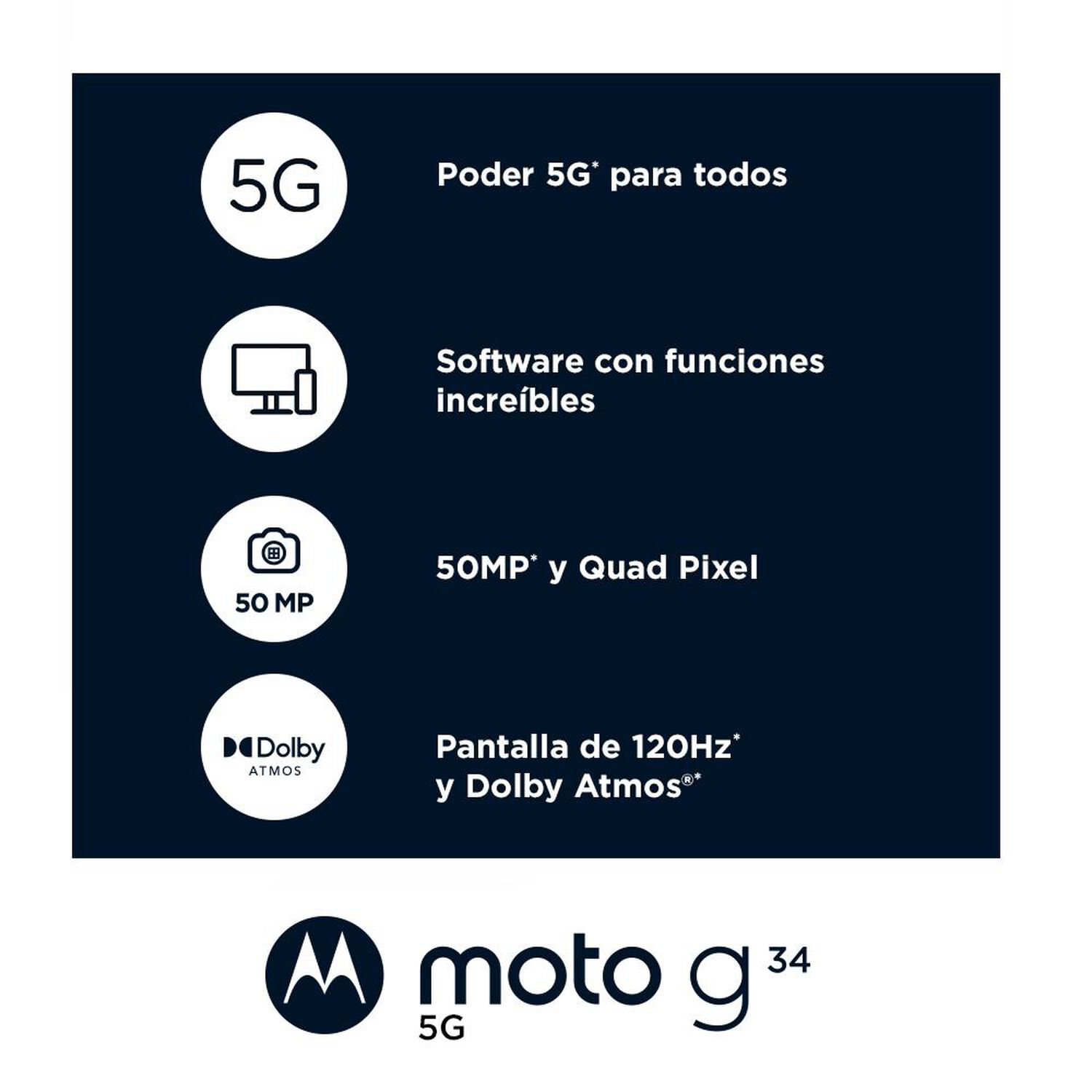 Smartphone Motorola Moto G34 / 5G / 256 GB / Verde Oceano / Liberado image number 2.0